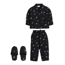 piccolo Graphic Print Full Sleeve Nightwear Set image 1