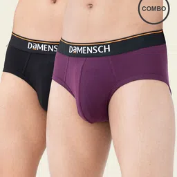 damensch Pack of 2 Briefs with Elasticated Waist image 1