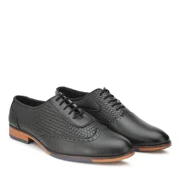sir corbett Textured Lace-Up Brogues with Perforations image 1