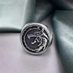 yellow chimes Silver-Plated Stainless Steel Ring image 1