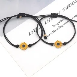 kairangi by yellow chimes Set of 2 Adjustable Thread Bracelets image 1