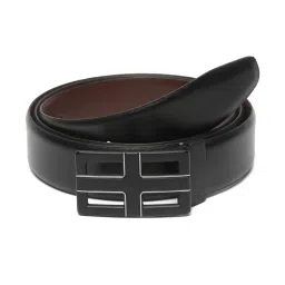 teakwood leathers Textured Print Reversible Belt image 1