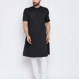 even Tailored Fit Long Kurta with Patch Pocket image 1