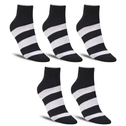 dollar Pack of 5 Striped Ankle-Length Socks image 1