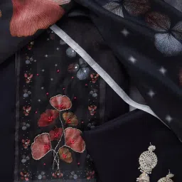 salwar studio Floral Unstitched Dress Material image 1