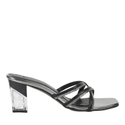 metro Women Embellished Chunky Heeled Sandals image 1