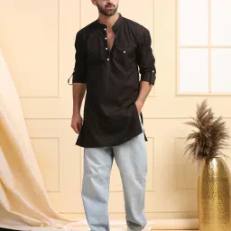 midav Men Kurta with Mandarin Collar image 1