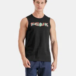 fcuk Men Typographic Regular Fit Sleeveless Vest image 1