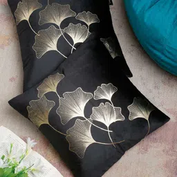 hosta homes Set of 2 Foil Print Cushion Covers 16" x 16" image 1