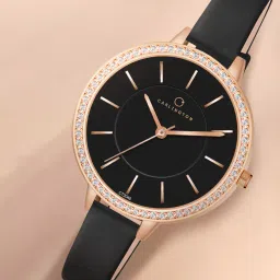 carlington Analogue Watch with Leather Strap image 1