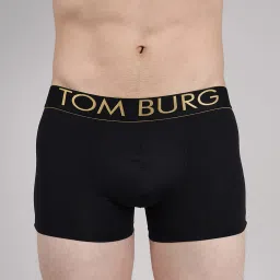 tom burg Men Typographic Print Trunks with Elasticated Waist image 1