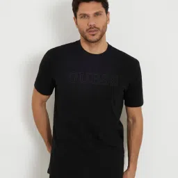 guess Brand Print Regular Fit Crew-Neck T-Shirt image 1