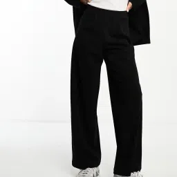 asos design Women Petite Wide-Leg Jersey Suit Trousers image 1