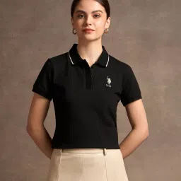 u.s. polo assn. Women Regular Fit Polo T-Shirt image 1