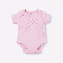 mothercare Heart Print Round-Neck Cotton Bodysuit image 1