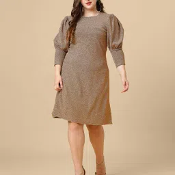 curvy lane Self-design Dress image 1