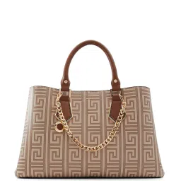 aldo Women Geometric Print Satchel Bag with Detachable Strap image 1