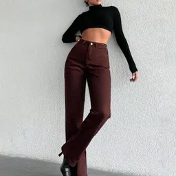 nucouths Women Mid-Rise Wide Jeans image 1