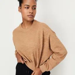 max Women Jacquard Athleisure Sweatshirt image 1
