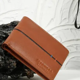 teakwood leathers Men Log Embossed Bi-Fold Wallet image 1