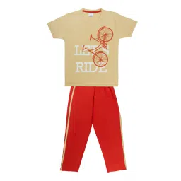todd n teen Typographic Print Lounge Pants & T-shirt Set image 1