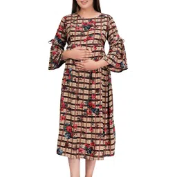 mamma's maternity Checked A-line Dress image 1