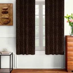 cortina eyelet curtain Set of 2 Printed Eyelet Window Curtains image 1