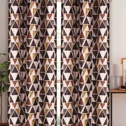 good homes Set of 2 Geometric Print Window Curtains image 1