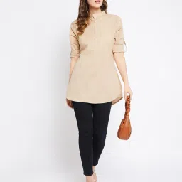 bitterlime Tunic with Band Collar image 1