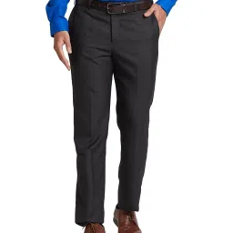 park avenue Relaxed Fit Flat-Front Trousers image 1