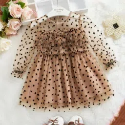 tior Girl Heart Print Fit & Flared Dress image 1