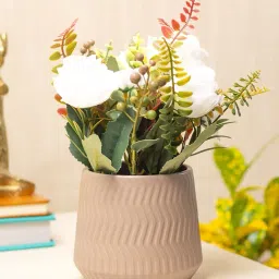 market 99 Fake Flowers with Pot image 1