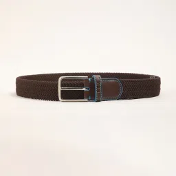 the bear house Men Braided Wide Belt with Tang-Buckle Closure image 1