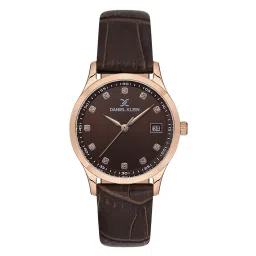 daniel klein DK.1.13595-4 Analogue Watch with Leather Strap image 1