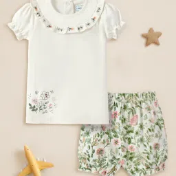 nauti nati Girls Floral Print Pants & Top Set image 1