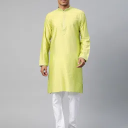 manq Mandarin Collar Long Kurta image 1