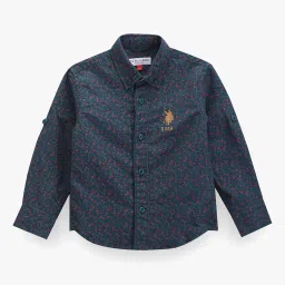 u.s. polo assn. Boys Printed Regular Fit Shirt image 1