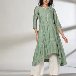 avaasa mix n' match Women Embroidered A-Line Kurta image 1