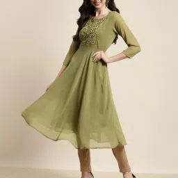 jompers Embroidered Anarkali Kurta image 1