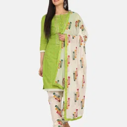 hritika Embellished Unstitched Dress Material with Dupatta image 1