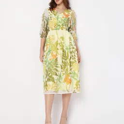 vero moda Floral Print A-Line Dress image 1