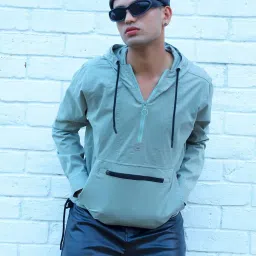 campus sutra Men Regular Fit Hooded Jacket image 1