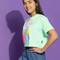 li'l tomatoes Typographic Print Crew-Neck Top image 1