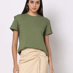 fyre rose Cotton Crew-Neck T-Shirt image 1