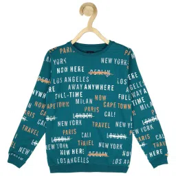 allen solly Boys Typographic Print Regular Fit Sweatshirt image 1