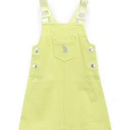 u.s. polo assn. Girls Dungaree with Logo Embroidery image 1