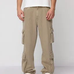 freakins Men Baggy Fit Utility Cargo Jeans image 1