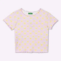 united colors of benetton Printed Round-Neck T-Shirt image 1