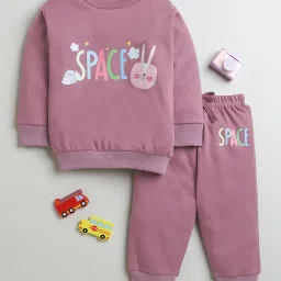 bumzee Infants graphic Print Cotton Sweatshirt & Joggers Set image 1