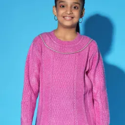 nick & jones Girls Knitted Regular Fit Sweatshirt image 1
